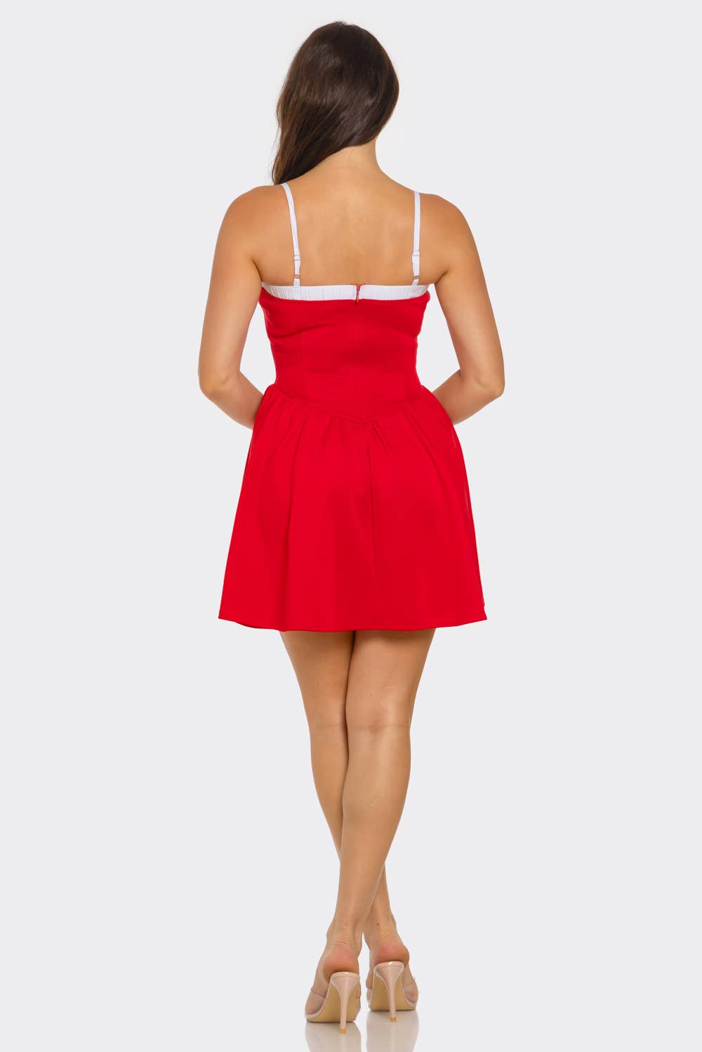 The "Julia" Scuba Mini Dress - Red